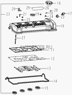 Прокладка крышки цилиндров E010400301 Geely