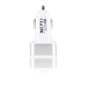 Зарядное устройство с 3-мя USB, 2.1 А. Бело-серебристое ALCA 510520 510520 Alca