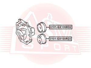 Сайлентблок заднего дифференциала нижняя Lexus / Toyota 0101gx100rd3 Asva