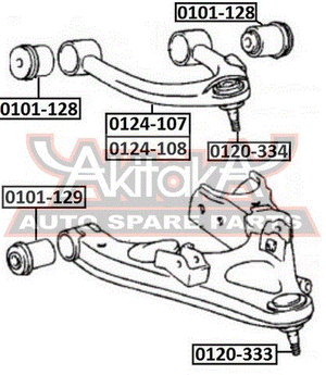 Рычаг передний верхний правый для Lexus LX 470 1998-2007 0120334 Asva