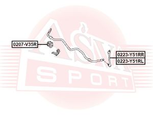 Стойка заднего стабилизатора правая для Infiniti M/Q70 (Y51) 2010> 0223y51rr Asva