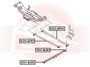 Тяга задняя продольная для Mazda 323 (BJ) 1998-2003 0501bjr1 Asva
