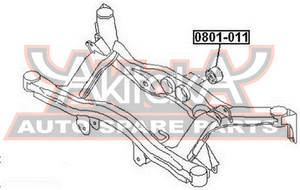 Сайлентблок редуктора задний для Subaru Legacy Outback (B12) 1998-2003 0801011 Asva