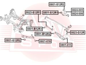 тяга поперечная задней подвески 0825S12R1 Asva