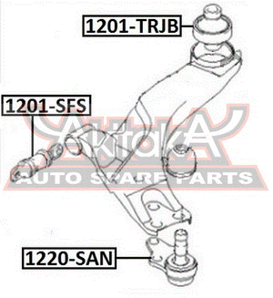 Сайлентблок переднего рычага для Hyundai Trajet 2000-2009 1201TRBJ Asva