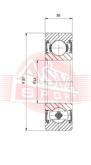 Подшипник генератора для Mercedes Benz Truck Atego 1998-2003 ab123210 Asva