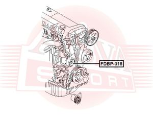 Ролик дополнительный руч. ремня для Ford Mondeo IV 2007-2015 FDBP018 Asva