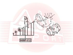 Ролик-натяжитель ручейкового ремня для Nissan Maxima (A34) 2004-2008 nsbp012 Asva