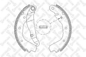 Колодки барабанные к-кт для Opel Kadett D 1981-1984 102 100-SX Stellox