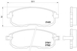 Комплект тормозных колодок, дисковый тормоз MDB1451 Mintex
