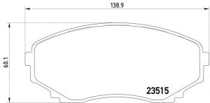 Комплект тормозных колодок, дисковый тормоз MDB1830 Mintex