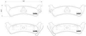 Колодки тормозные задние дисковые к-кт для Jeep Wrangler (YJ, SJ_) 1990-1997 MDB2349 Mintex