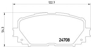 Комплект тормозных колодок, дисковый тормоз MDB2956 Mintex