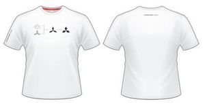 ФУТБОЛКА МУЖСКАЯ, БЕЛАЯ  (HISTORY) S ru000008s Mitsubishi