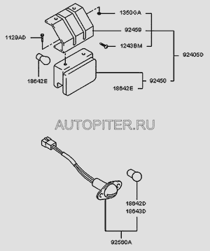 ЛАМПОЧКА ФАРЫ (12В, 55ВТ) 1864221008E Hyundai-Kia