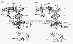 Крышка воздушного фильтра для Hyundai Accent II (+ТАГАЗ) 2000-2012 2811122601 Hyundai-Kia