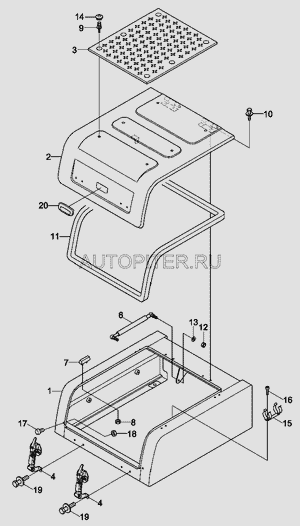 Замок 71Q6-42400 инструментального ящика Hyundai 71q642400 Hyundai-Kia