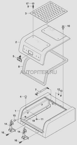 Замок 71Q6-42400 инструментального ящика Hyundai 71q642400 Hyundai-Kia