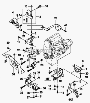 Кронштейн подвески двигателя (передний) 96565728 Daewoo