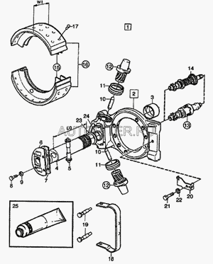 Вал тормозной правый передний для Volvo TRUCK FM 2002-2010 1696641 Volvo