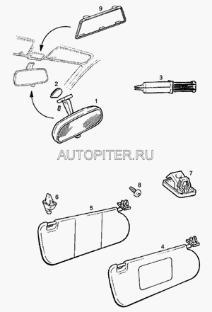 КРОНШТЕЙН КРЕПЛЕНИЯ ЗЕРКАЛА ЗАДНЕГО ВИДА OPEL 1777307 1777307 General Motors