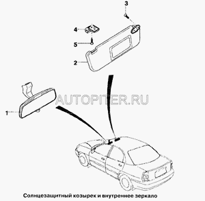 СОЛНЦЕЗАЩИТНЫЙ КОЗЫРЕК [ORG] 96235990 General Motors