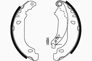 Колодки барабанные к-кт для Peugeot 206 1998-2012