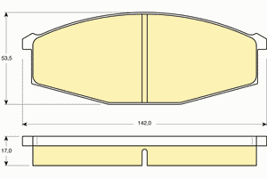Комплект тормозных колодок, дисковый тормоз