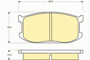 Комплект тормозных колодок, дисковый тормоз