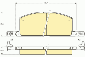 Комплект тормозных колодок, дисковый тормоз