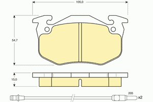Комплект тормозных колодок, дисковый тормоз