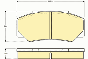 Комплект тормозных колодок, дисковый тормоз