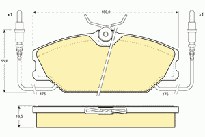 Комплект тормозных колодок, дисковый тормоз