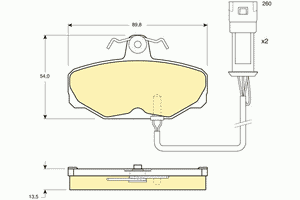 Комплект тормозных колодок, дисковый тормоз