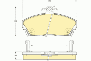 Комплект тормозных колодок, дисковый тормоз