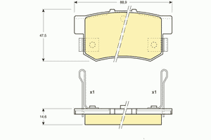 Комплект тормозных колодок, дисковый тормоз