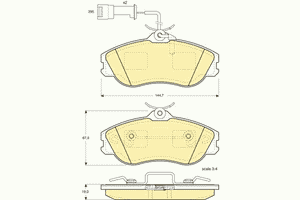 Комплект тормозных колодок, дисковый тормоз