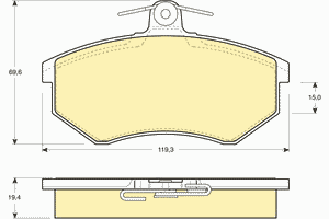 Комплект тормозных колодок, дисковый тормоз
