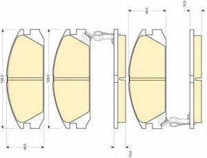 Комплект тормозных колодок, дисковый тормоз