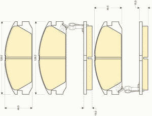 Комплект тормозных колодок, дисковый тормоз
