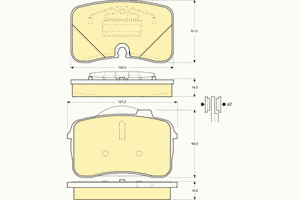 Комплект тормозных колодок, дисковый тормоз
