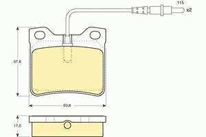 Комплект тормозных колодок, дисковый тормоз