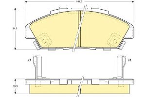 Комплект тормозных колодок, дисковый тормоз