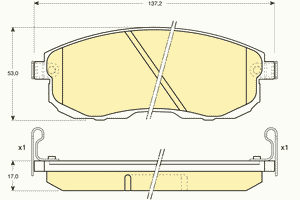 Комплект тормозных колодок, дисковый тормоз