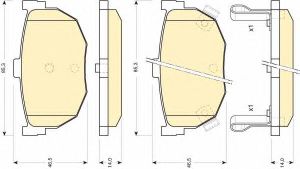 Комплект тормозных колодок, дисковый тормоз