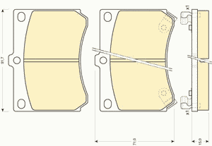 Комплект тормозных колодок, дисковый тормоз