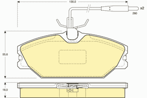 Комплект тормозных колодок, дисковый тормоз