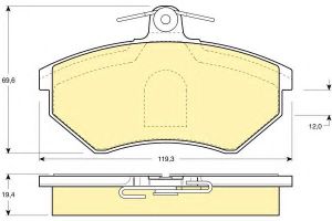 Комплект тормозных колодок, дисковый тормоз