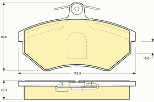 Комплект тормозных колодок, дисковый тормоз