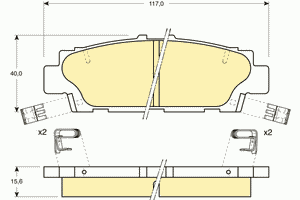 Комплект тормозных колодок, дисковый тормоз
